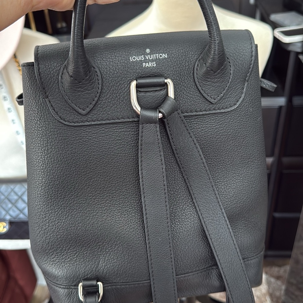 Louis Vuitton Black Leather Backpack - Picture 4 of 6